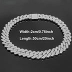 Iced Out 3-Row Cuban Link Necklace