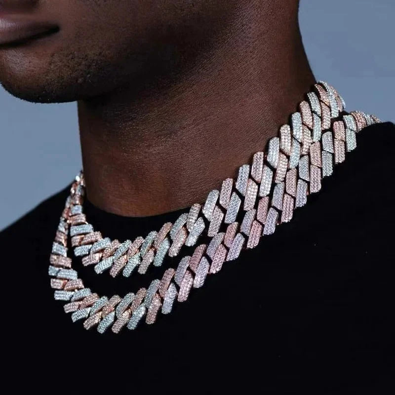 Iced Out Cuban Chain 19mm — Two-Tone