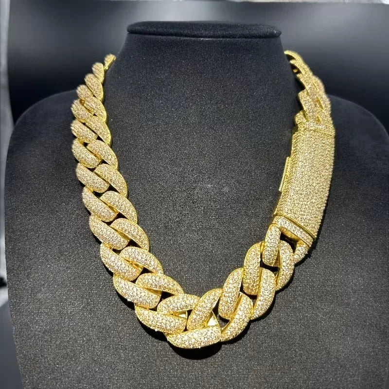1pc 15mm Long Miami Cuban Link Hip-hop Rap Style Necklace Accessory, for Teenager, Rap Fashion Accessory, Trendy Hip Hop Chain,