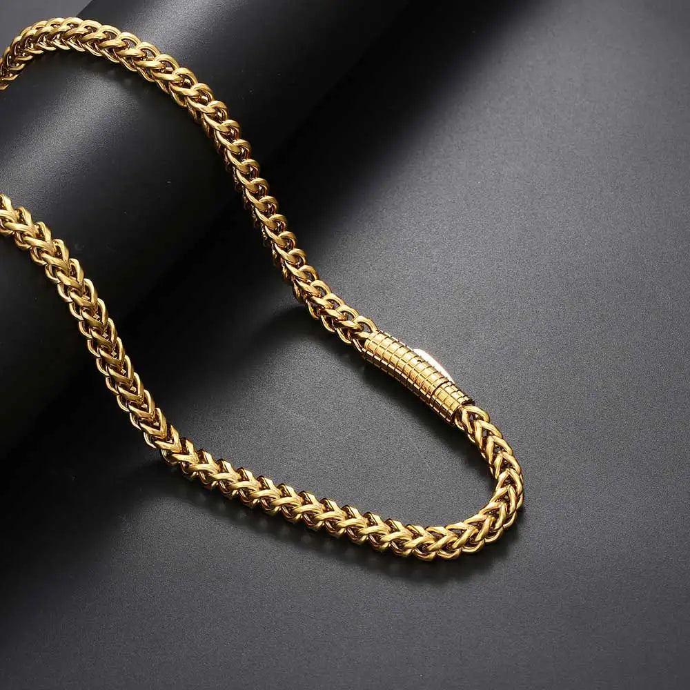 Stainless Steel Franco Chain Necklace 6MM Classic