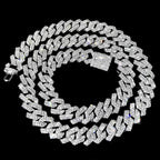 Iced Out Double-Drain Cuban Necklace 20-Inch
