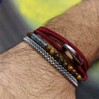 4mm Beach Bead Bracelet — Black-Tone