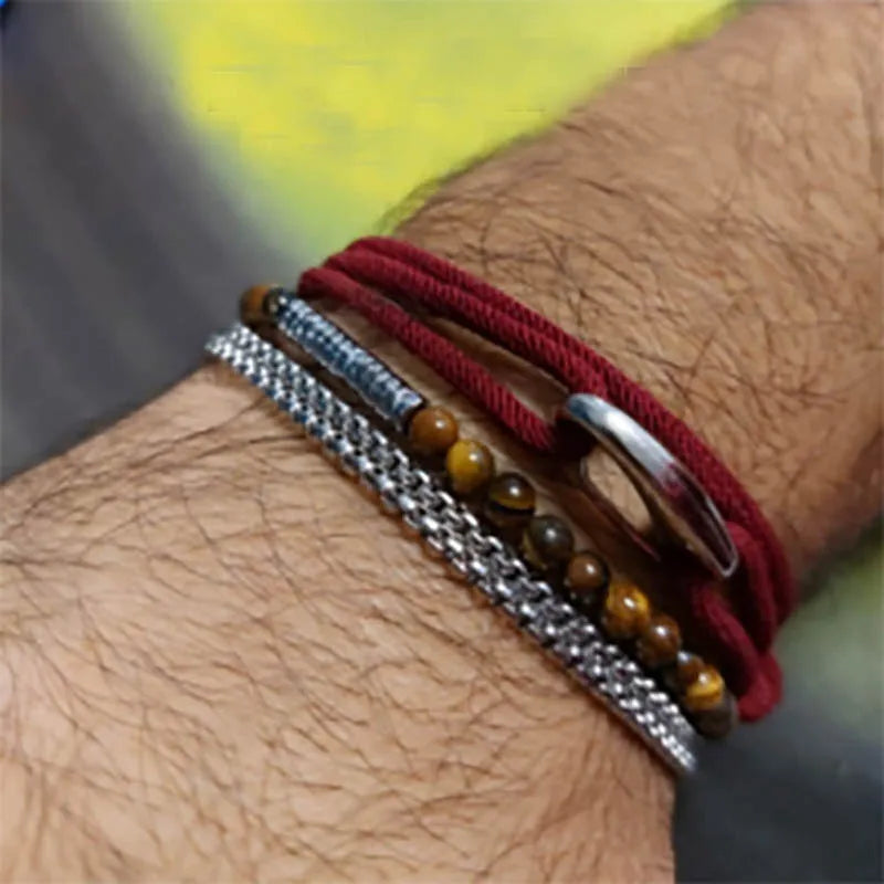 4mm Beach Bead Bracelet — Black-Tone