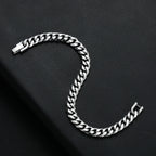 8mm Cuban Chain Bracelet — Black Gold