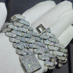 20mm Cuban Link Chain for Men Iced Out Choker Necklace Prong Setting Cubic Zirconia Big Heavy Chunky Hip Hop Jewelry