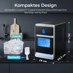 Automatic Countertop Ice Maker – Portable Crescent-Shaped Ice Machine for Home Bars & Beverages | 16 Cubes Every 12