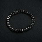 8mm Cuban Chain Bracelet — Black Gold