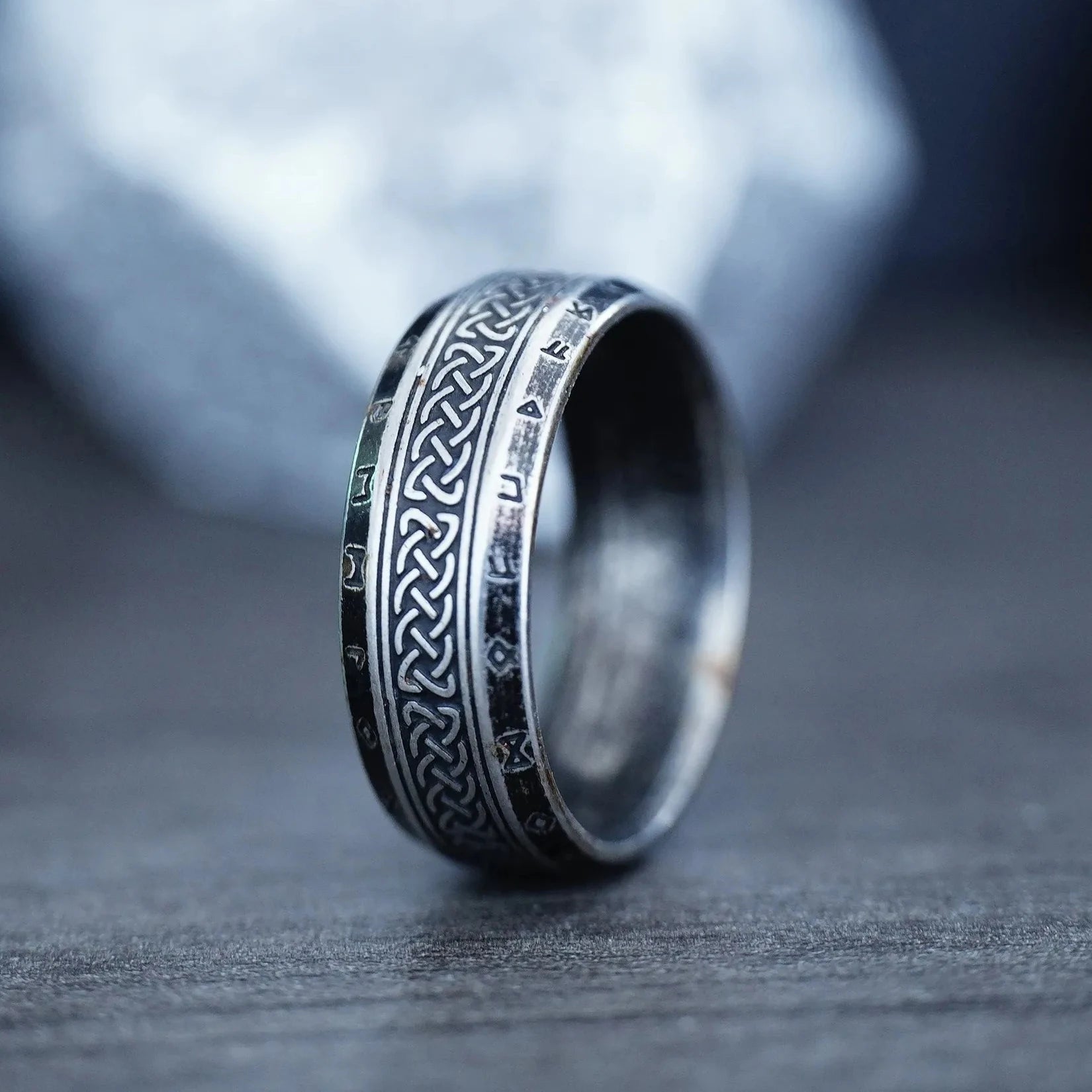 Vintage Odin Norse Viking Celtic Knot Rings For Men Women Fashion Stainless Steel Tree Of Life Rings Retro Amulet Rune Jewelry