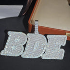 Custom Baguette Letter Pendant — Cuban Chain