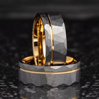8MM Hammered tungsten carbide ring Men's wedding bands anillos bague homme pareja de compromiso fashion jewelry