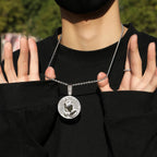 Iced Out Praying Hands Medallion Pendant