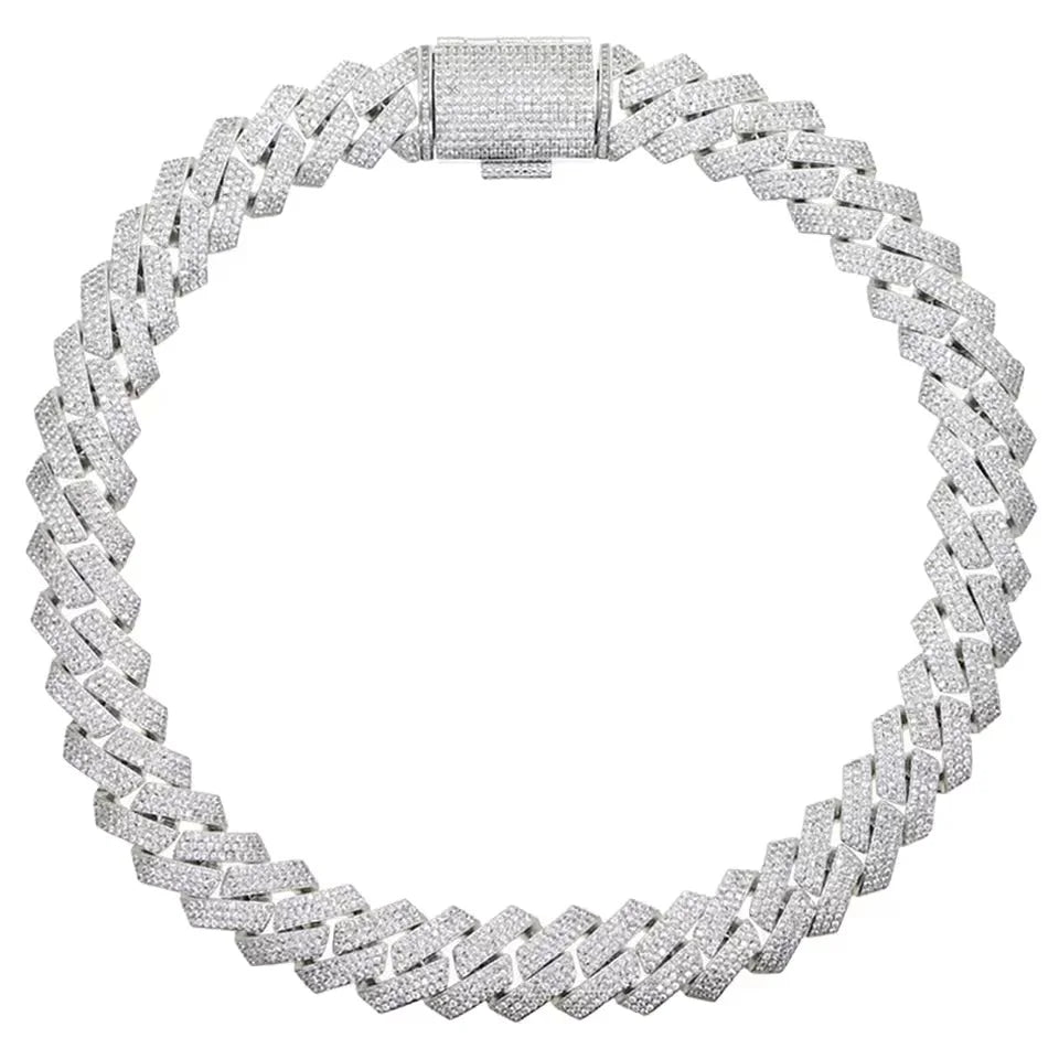 Iced Out Cuban Chain 19mm — Two-Tone