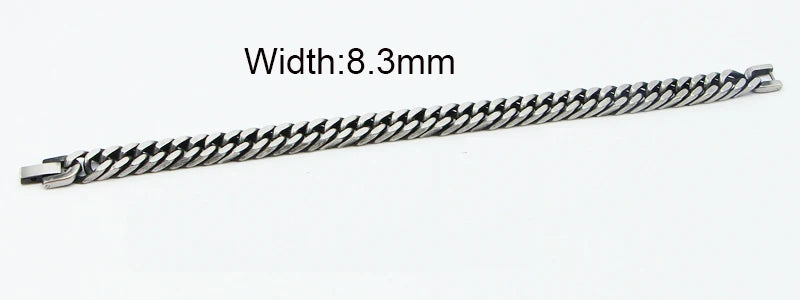 Cuban Link Bracelet Men’s Stainless Steel Chain Bracelet, Cuban Men Jewelry, Gift for Him