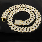 Iced Out 3-Row Cuban Link Necklace