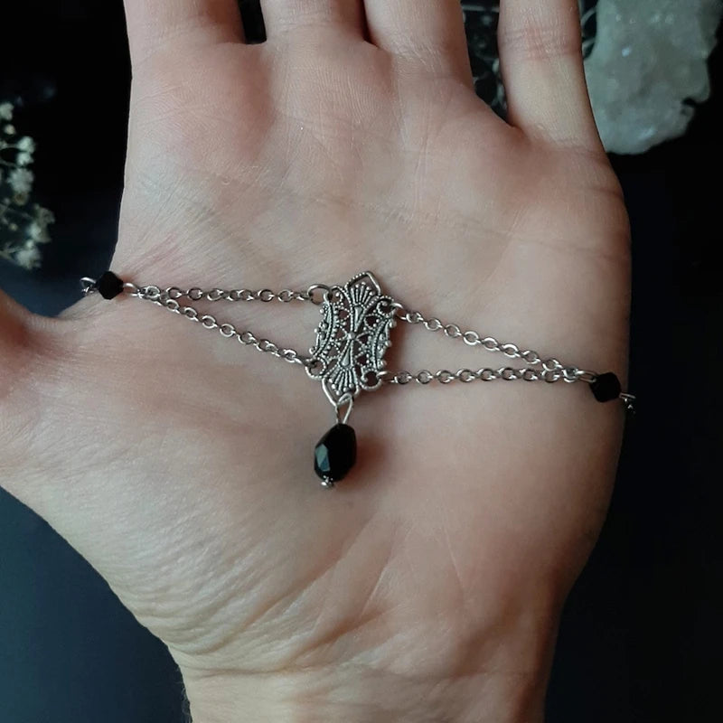 Victorian Rosary Crystal Necklace - Witchy, Vampire, Protection, Crystals, Alternative, Goth, Gothic, Romantic,