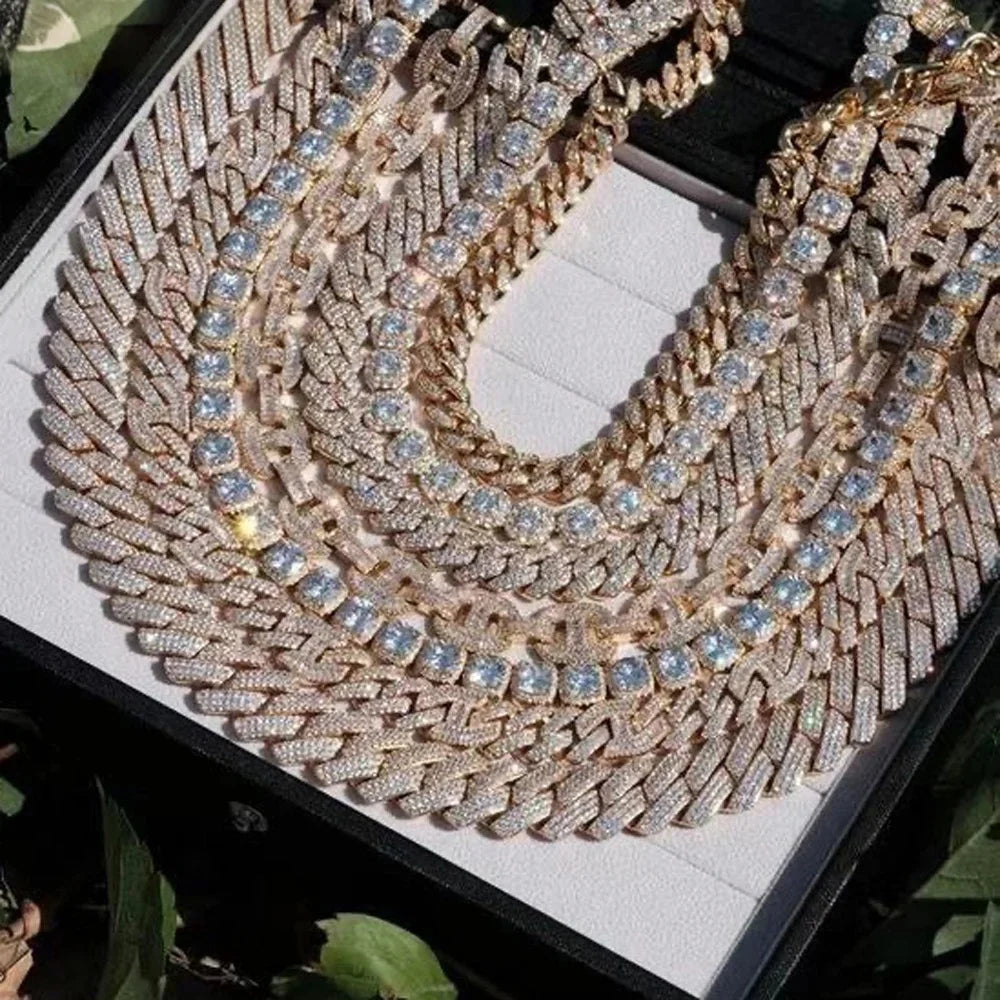 Iced Out Cuban Chain 19mm — Two-Tone
