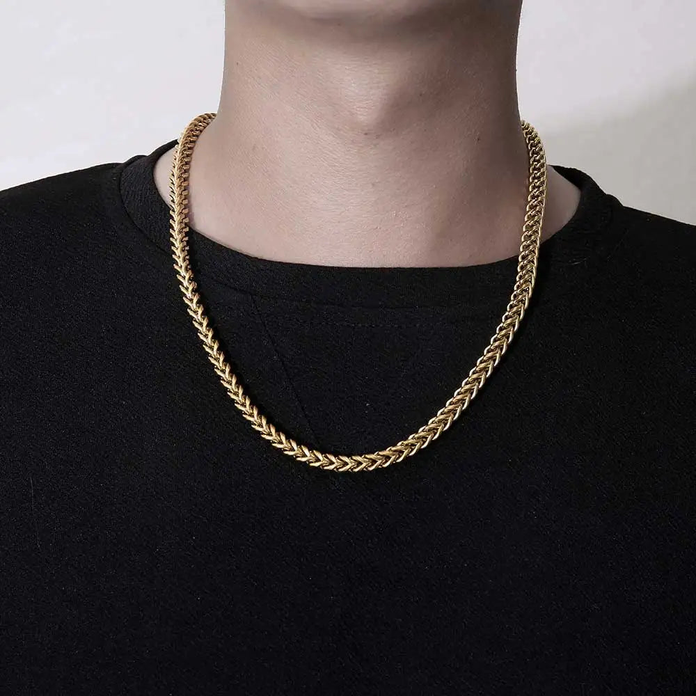 Stainless Steel Franco Chain Necklace 6MM Classic