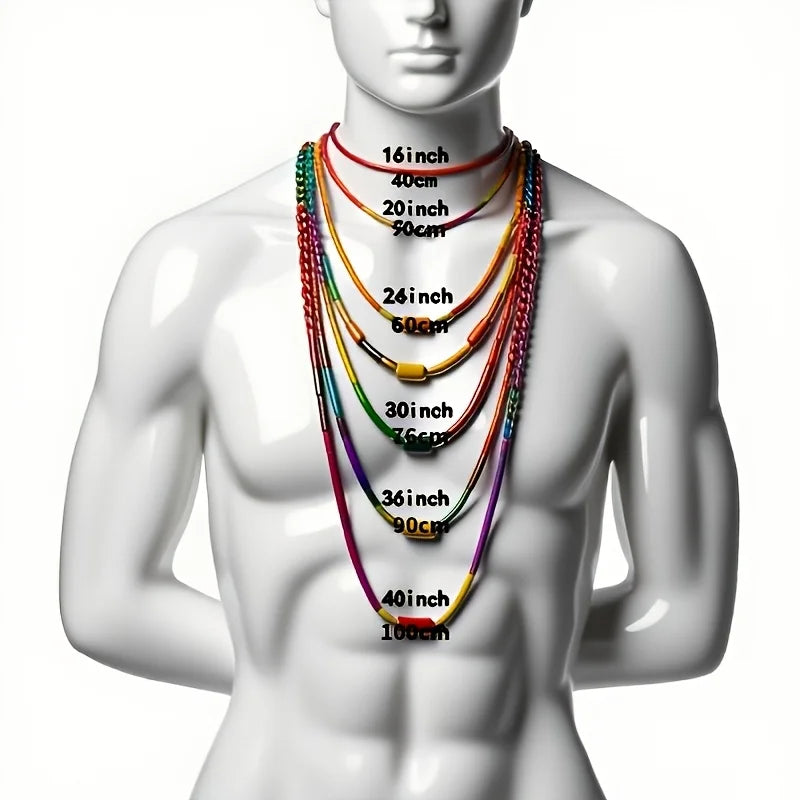 15mm Wide Fashionable Men's Hip-Hop Cuban Chain | Miami Necklace, Heavy-Duty Frozen Cuban Chain, Rapper Gangster Style