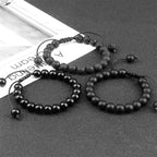 Beads Bracelet Adjustable 8mm Black Onyx Lava Tiger Eye Natural Stone Men Bracelets Healing Yoga Jewelry Gift for Women