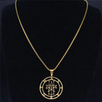 Astaroth Sigil Gold Pendant Necklace — Stainless Steel