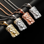 S925 Sterling Silver Jesus Piece Pendants Necklaces for Women Men Unisex Fashion Jewelry Drop Shipping