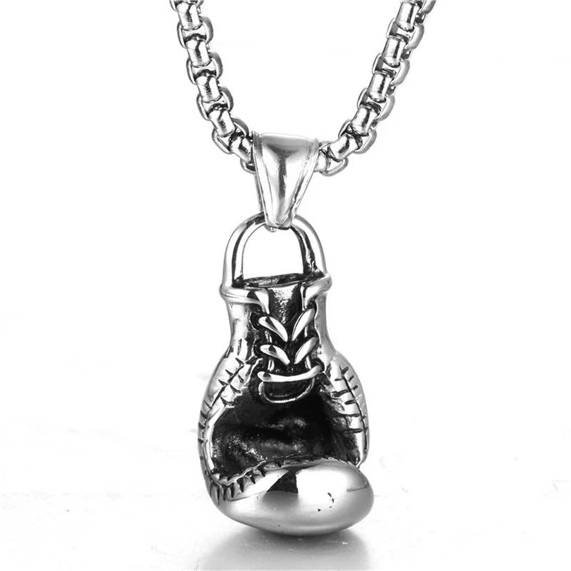 Mini Boxing Glove Necklace Chain Pair Boxing Glove Pendant Necklaces For Men Boys Charm Fashion Sport Fitness Jewelry