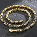 50-65CM 25.5" 6MM Chain Necklace Choker for Men Luxury Gold Color Stainless Steel Men's Necklaces Best Friends Birthday