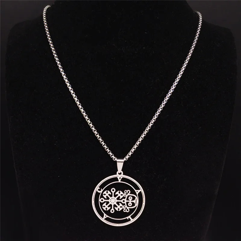 Demon Seal Pendant — Silver Stainless