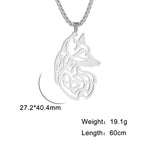 My shape Wolf Necklace for Men Women Stainless Steel Necklaces Men's chain Fashion Animal Male Necklace Punk Jewelry