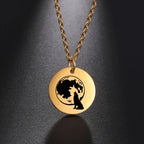 Wolf Moon Pendant Necklace — Silver