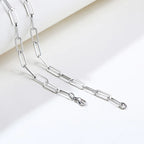 Paper Clip Chain Choker Necklace — Stainless