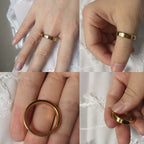 4mm Simple Smooth Women Rings Black Stainless Steel Men Rings Birthday Gifts Rings for men