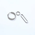 Silver Paperclip Hoop Earrings — Stainless Steel