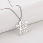 My Shape Sigil of Anubis Ipos Stainless Steel Men Necklace Egyptian God of Decay Embalming Funerals Ankh Gothic Egypt