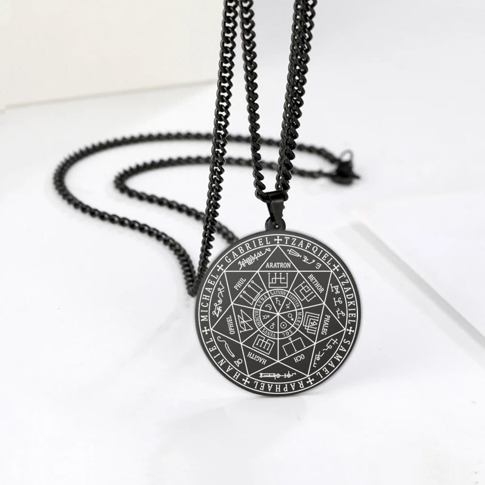 Archangel Sigil Pendant Necklace — Stainless Steel