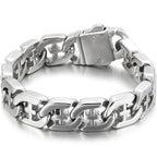 Polished Stainless Steel Hand Bands Bracelet for Men Mannen Armband Men's Cross Jewellery Accessories Chain Bracelets