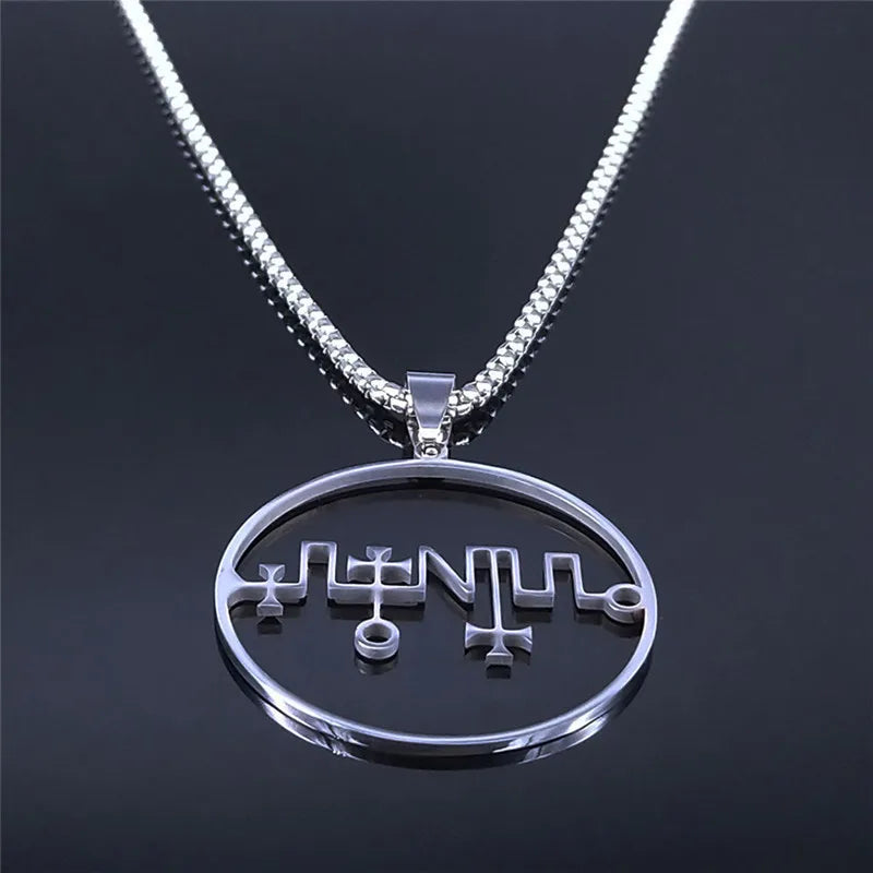 Dagon Sigil Pendant Necklace — Silver