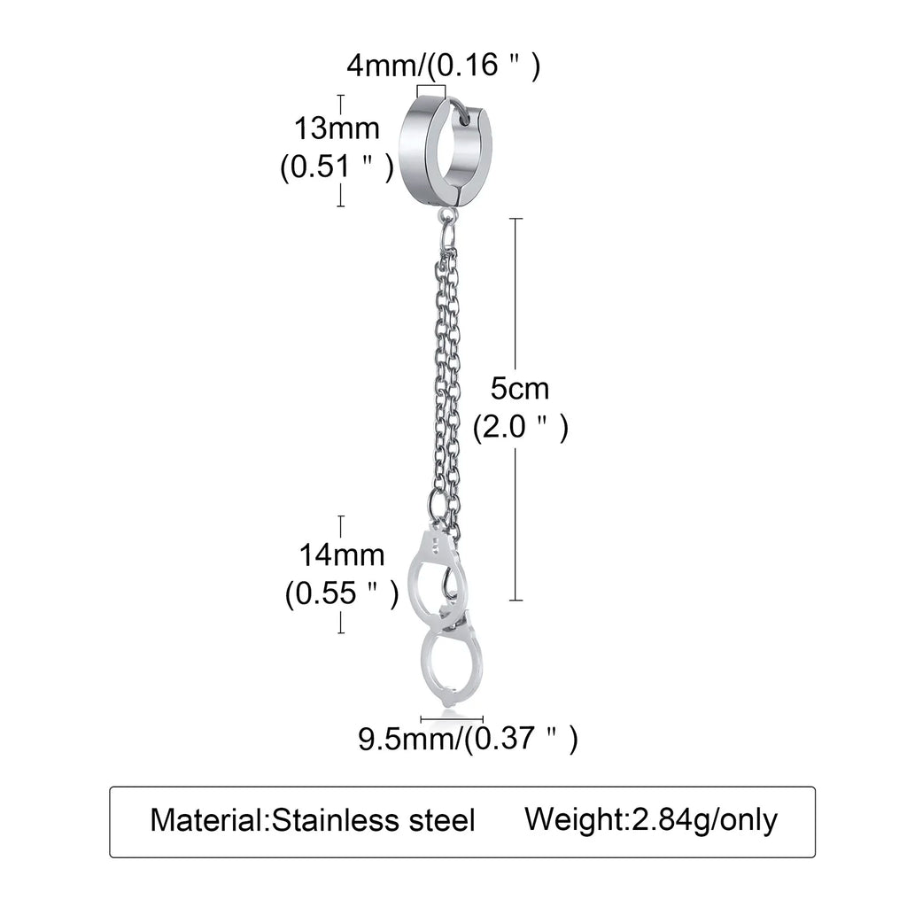 Spike Single Huggie Earrings — Stainless Steel