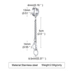 Spike Single Huggie Earrings — Stainless Steel