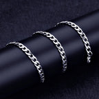 Width 6MM Stainless Steel Men's Chain Necklace Hip Hop Rock Style Jewelry Titanium Steel Cuban Link Necklace drop shipping