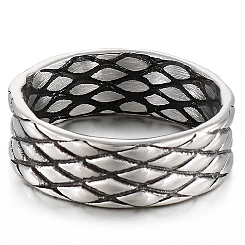 Vintage Stainless Steel Ring For Men Women Men's Finger Rings Gold Color Engraveable Wedding Band Man Titanium Rocker