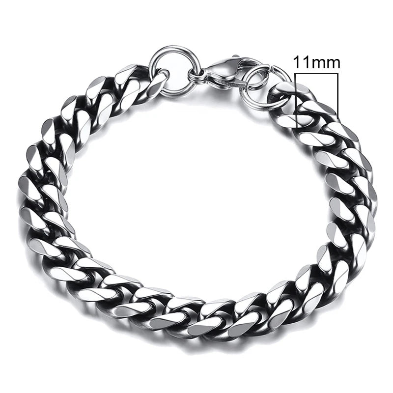 Chunky Curb Chain Bracelet 11mm — Stainless Steel