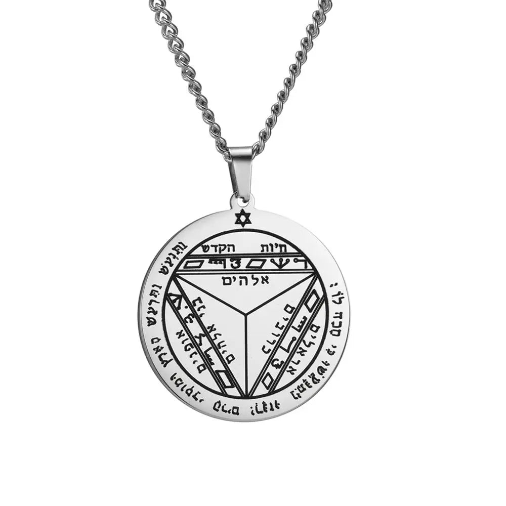Key of Solomon Pentacle Pendant — Stainless Steel