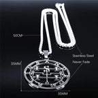 Baphomet Steel Pendant Seal Andromalius Men/women