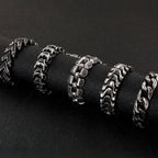 Punk Rocker Skull Bracelet For Men Cool Stainless Steel Men's Chain Bracelets Accessories Gothic Biker Jewelry Male