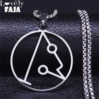 Angel Raphael Pendant Necklace — Stainless Steel