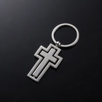 Religious gifts metal keychain New personality rotating cross Key Chain Car pendant activity by custom gift items K2401