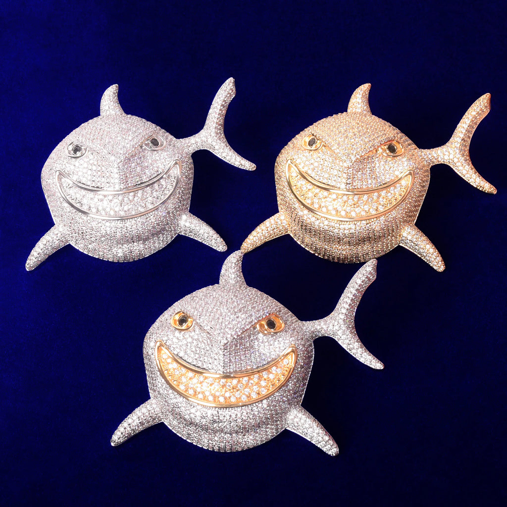 Shark Pendant Gold Color Plated For Men's Hip Hop Rock Jewelry