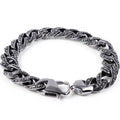12MM 316L Stainless Steel Cuban Chain Bracelet Man Vintage Men's Bracelets Male Viking Jewelry Armband Boyfriend