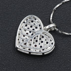 American Flag Heart Pendant — 925 Silver